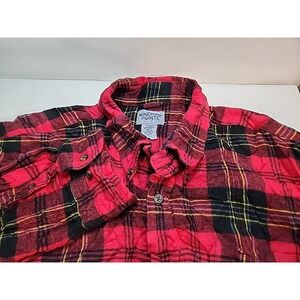 Windham Pointe Mens Long Sleeve Plaid Flannel Button Up Shirt 2XL XXL